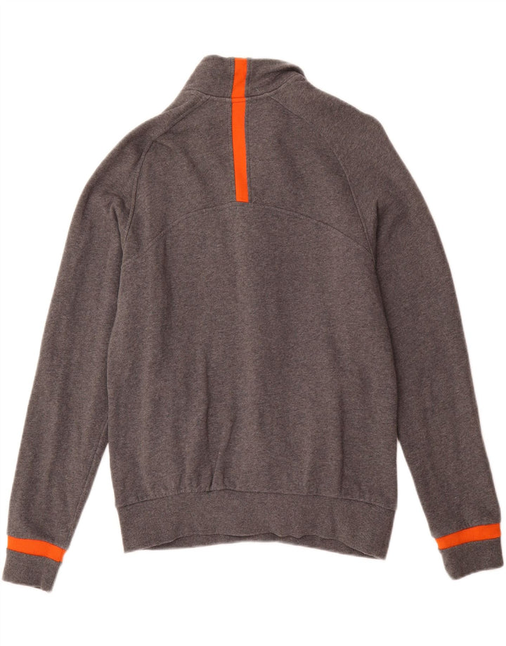 LOTTO Mens Zip Neck Sweatshirt Jumper Medium Grey Cotton Vintage Lotto and Second-Hand Lotto from Messina Hembry 