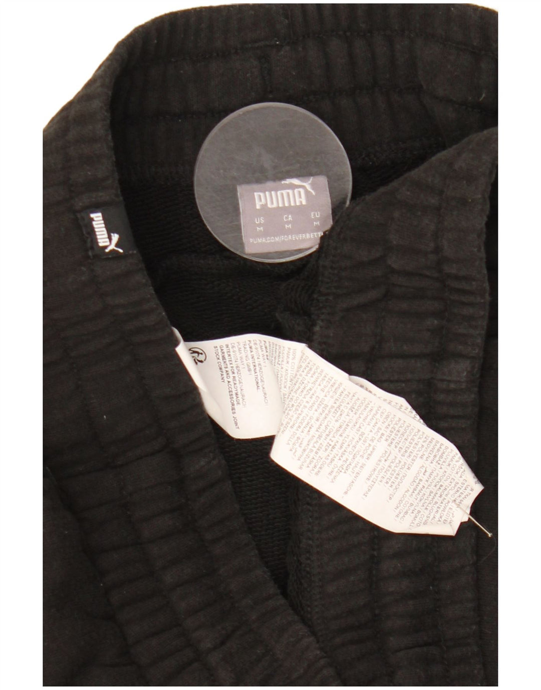 Мужские спортивные шорты Puma среднего размера, черные, хлопковые