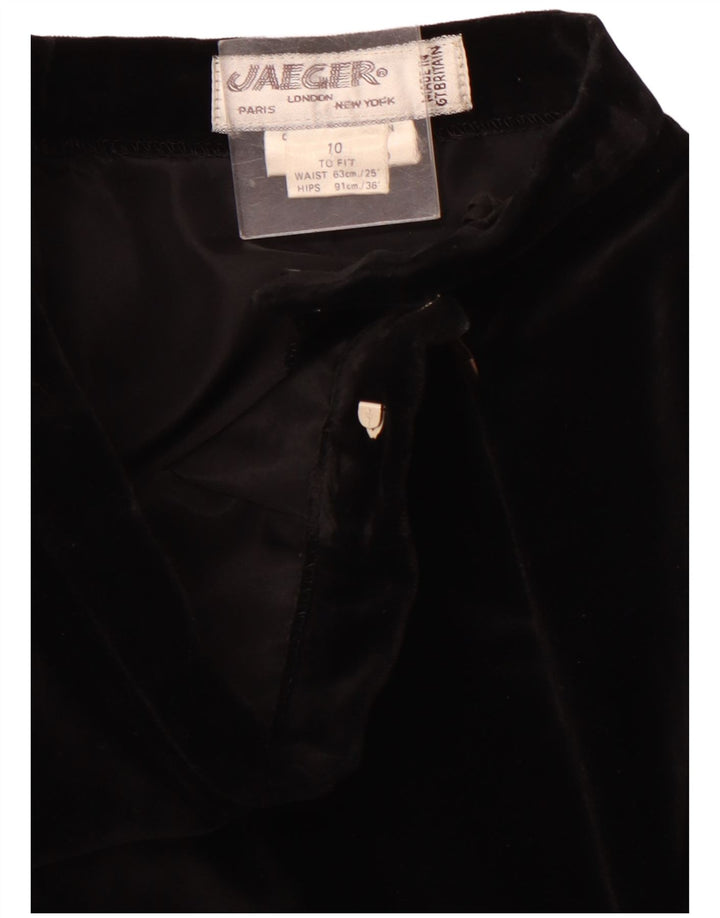 JAEGER Женская макси-юбка с высокой талией UK 10, маленькая W24, черный хлопок