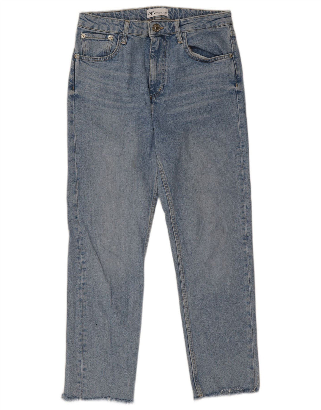 Женские прямые джинсы Zara EU 40 Medium W30 L26, синие, хлопок