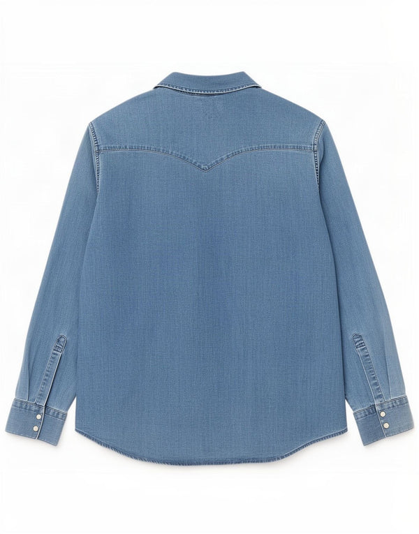 Мужская джинсовая рубашка Levi's XL, синяя хлопок