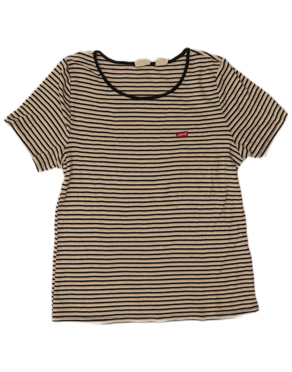 Женская футболка Levi's Top UK 18 XL в разноцветную полоску
