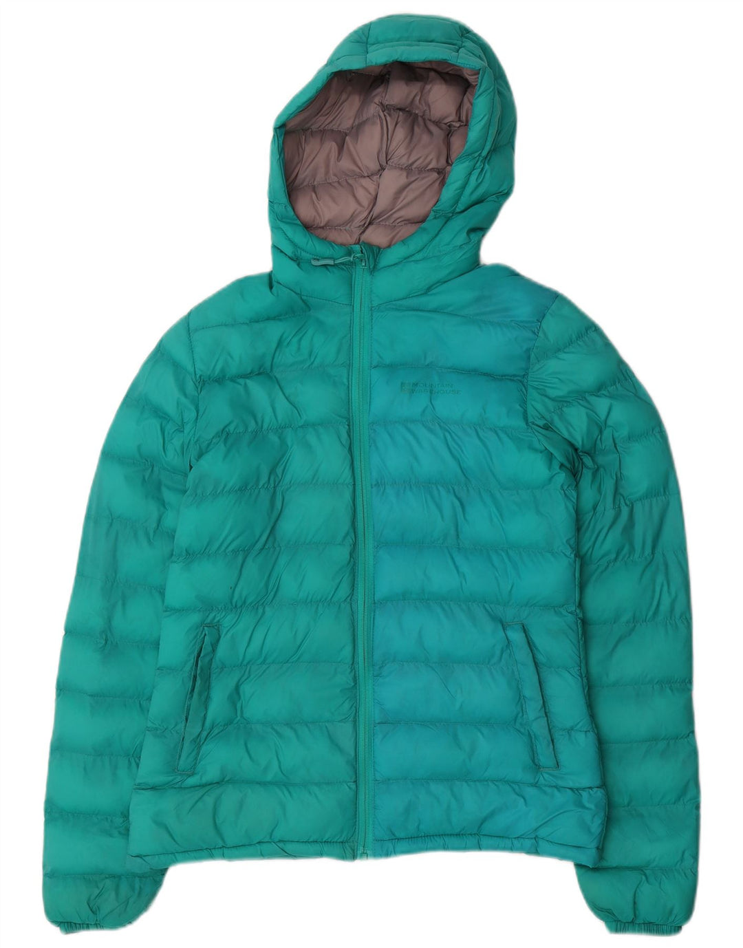 Женская стеганая куртка с капюшоном Mountain Warehouse, Великобритания, 8, маленькая, зеленая, с цветными блоками