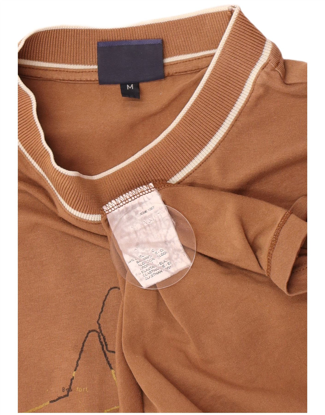 Джинсы Trussardi Мужские с графическим топом и длинным рукавом, средний коричневый хлопок
