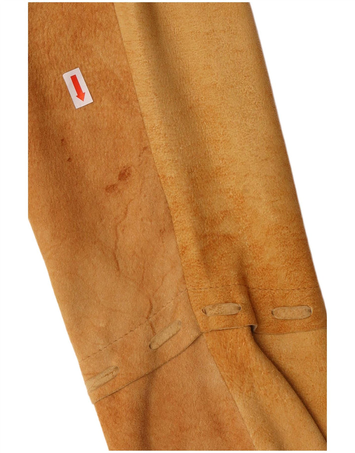 Куртка-рубашка женская замшевая Fontanelli IT 46 большая бежевая кожаная