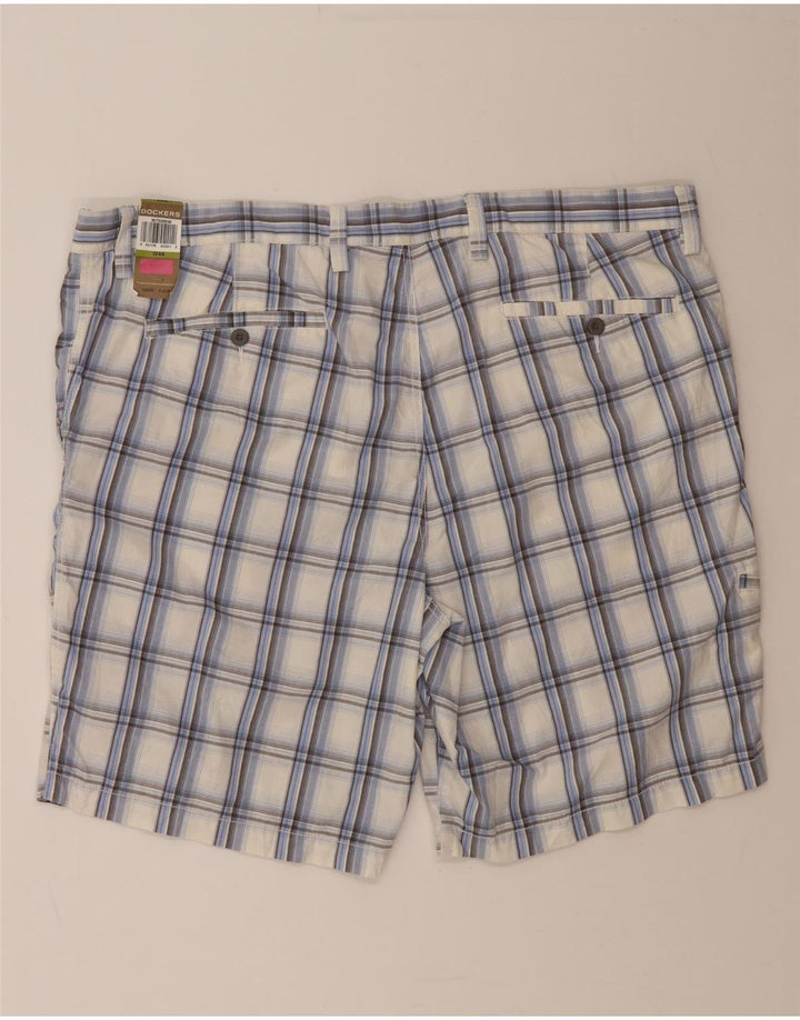 DOCKERS Mens Cargo Shorts W44 2XL White Check Cotton Vintage Dockers and Second-Hand Dockers from Messina Hembry 