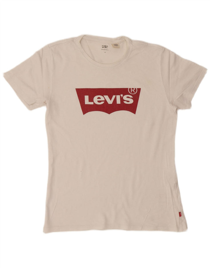 Мужская футболка с рисунком Levi's, маленький белый цвет