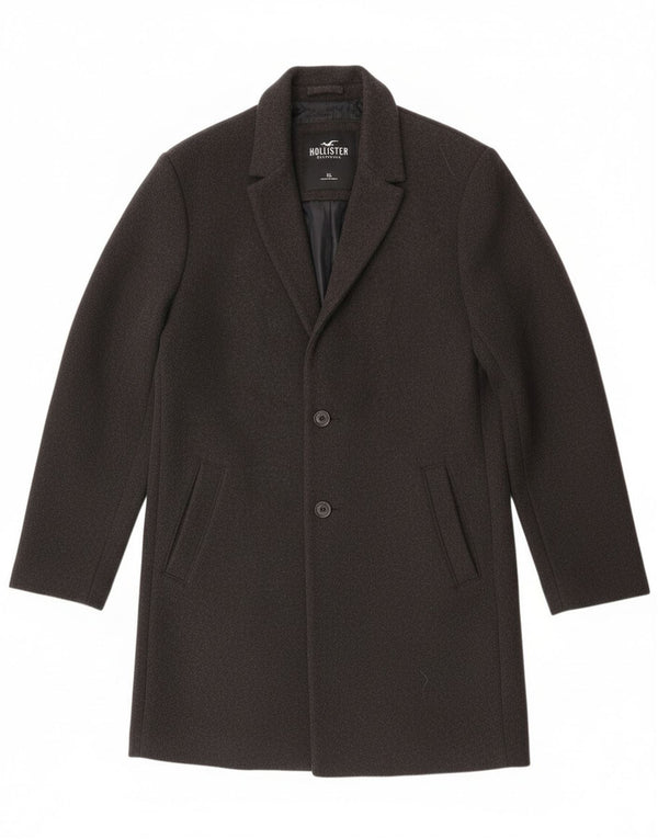 Мужское пальто Hollister UK 42 XL серое полиэстер