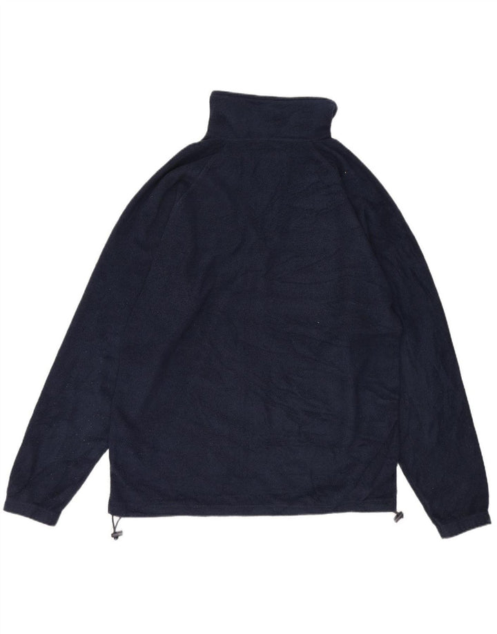KAPPA Mens Zip Neck Fleece Jumper Medium Navy Blue Polyester