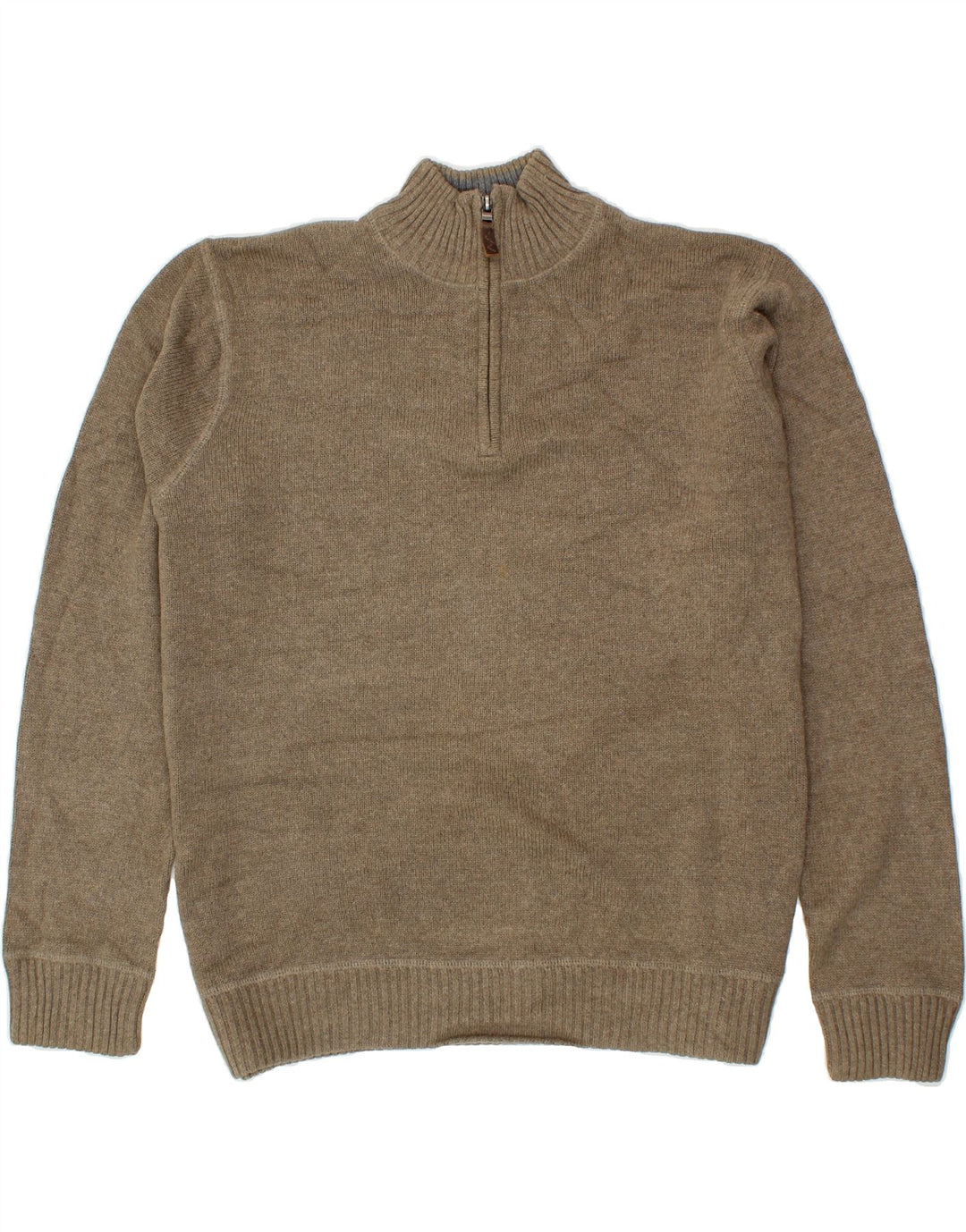 EDDIE BAUER Mens Zip Neck Jumper Sweater XL Grey Cotton Vintage Eddie Bauer and Second-Hand Eddie Bauer from Messina Hembry 