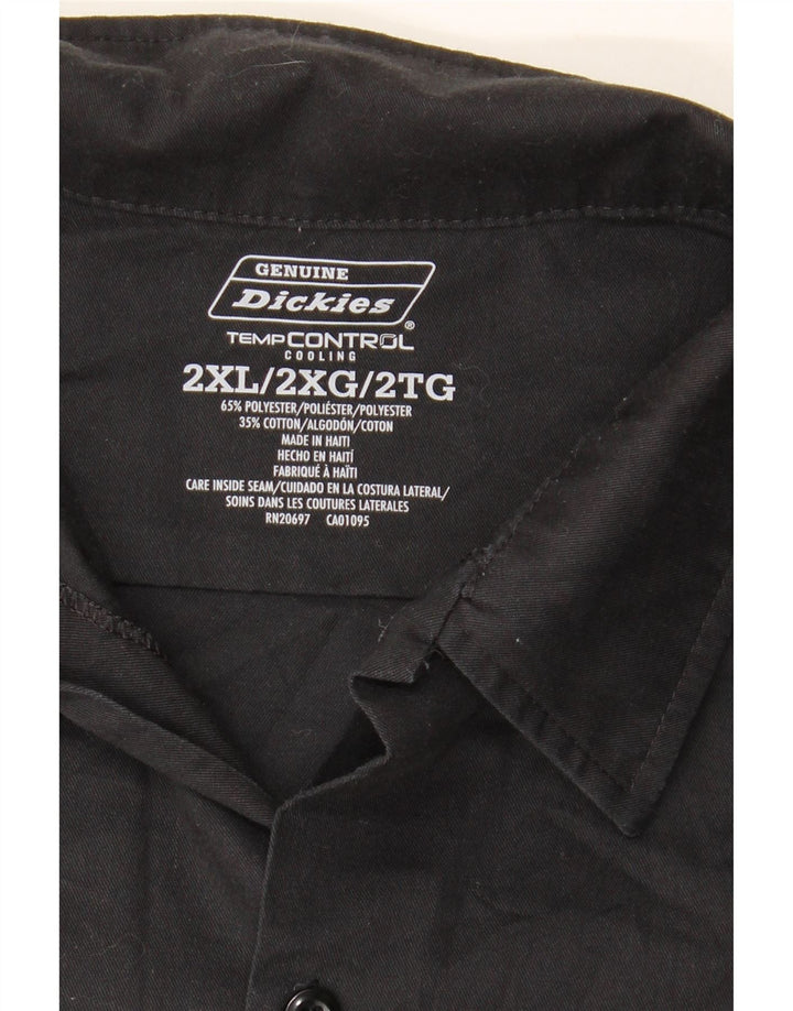 Мужская рубашка Dickies 2XL черная из полиэстера