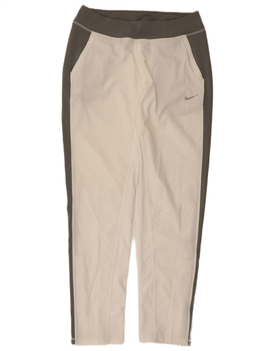 Женские спортивные брюки Nike Dri Fit UK 14, средние белые цветные блоки