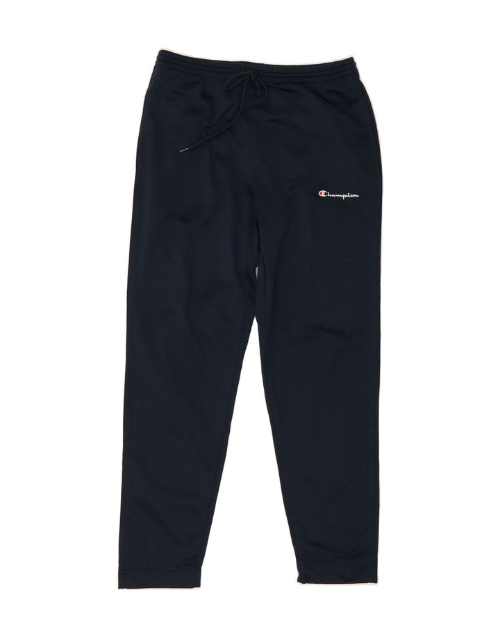 CHAMPION Mens Tracksuit Trousers Medium  Navy Blue Polyester Vintage Champion and Second-Hand Champion from Messina Hembry 