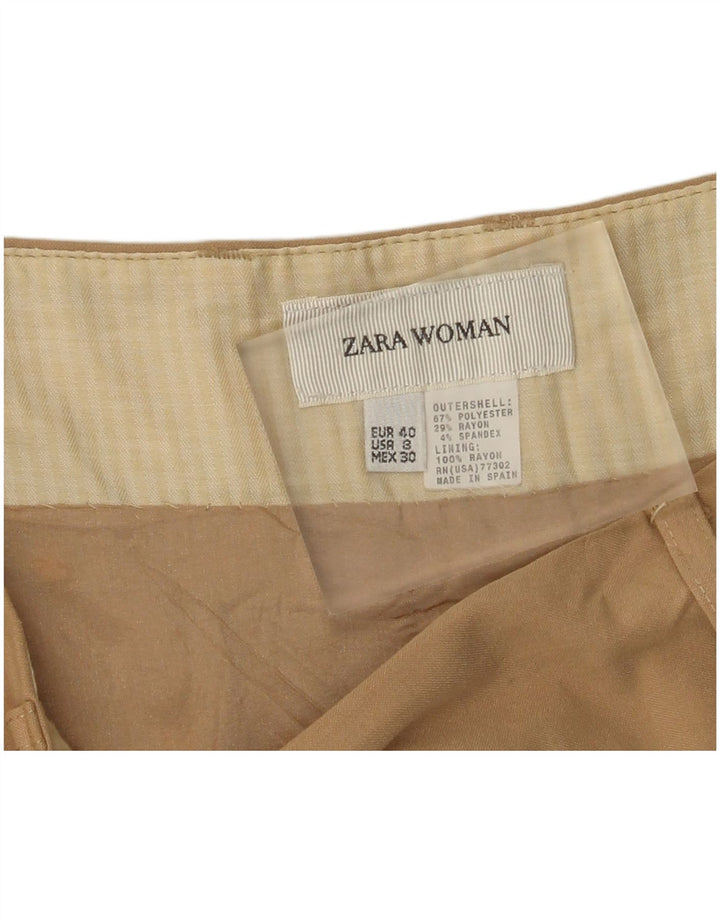 Женская юбка-трапеция Zara IT 40 Small W30 Хаки, полиэстер