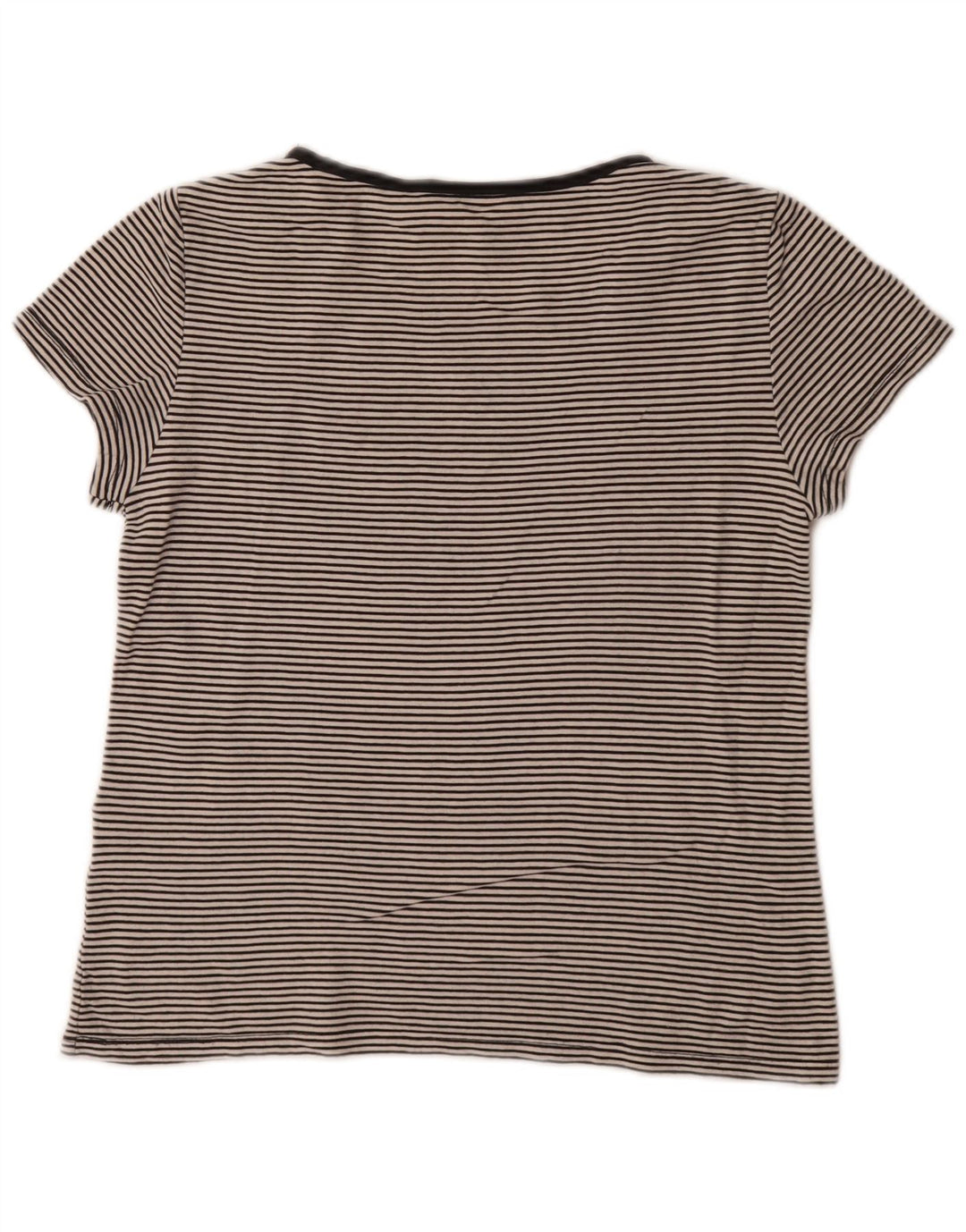 Женская укороченная футболка Levi's UK 14, большая черная полоска