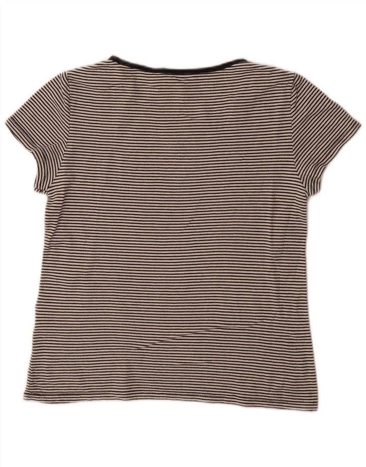 Женская укороченная футболка Levi's UK 14, большая черная полоска