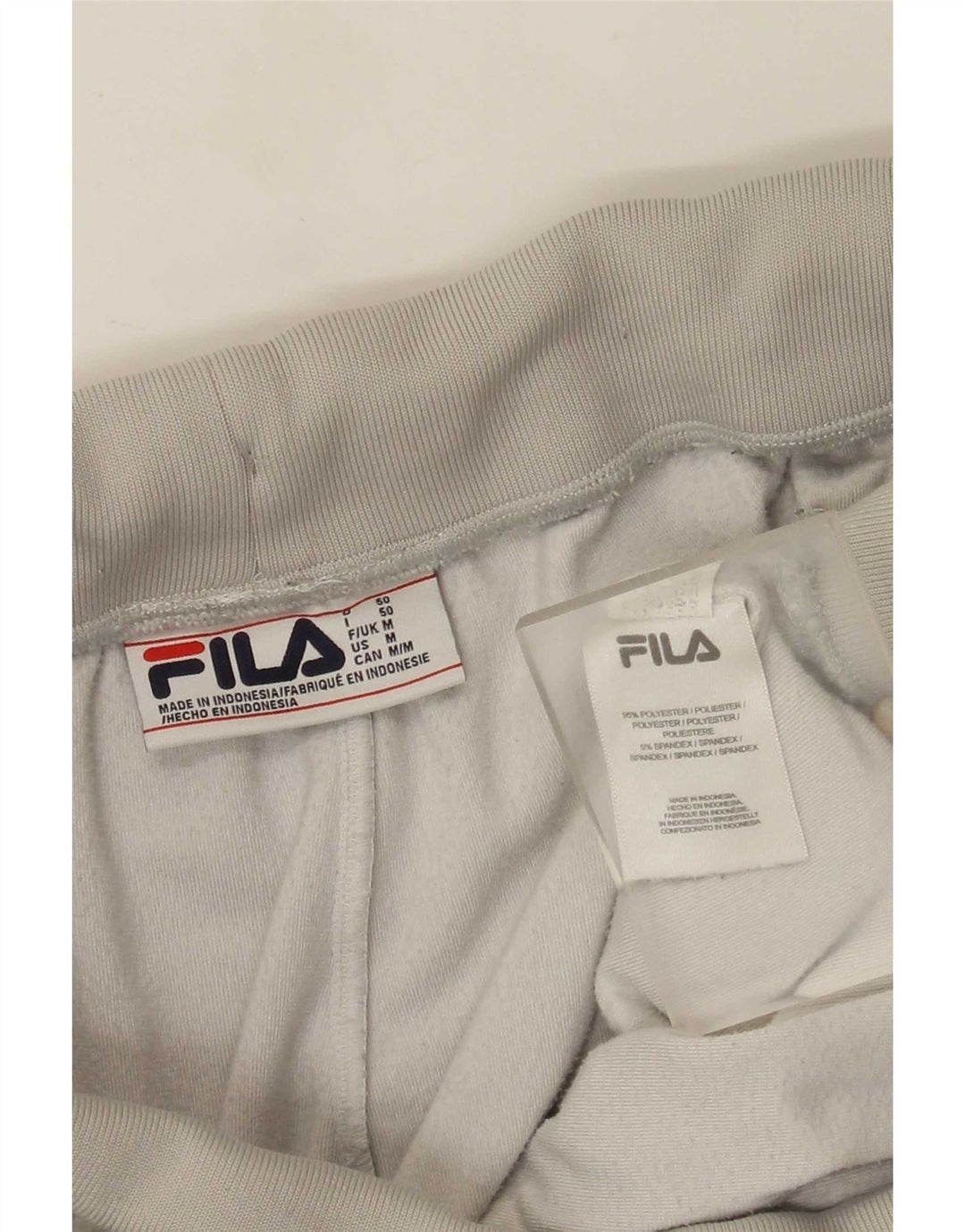 Fila Мужские велюровые спортивные брюки джоггеры среднего серого цвета с крапинками из полиэстера