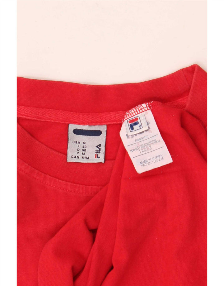 Мужская футболка с рисунком Fila Top IT 50, средний красный хлопок