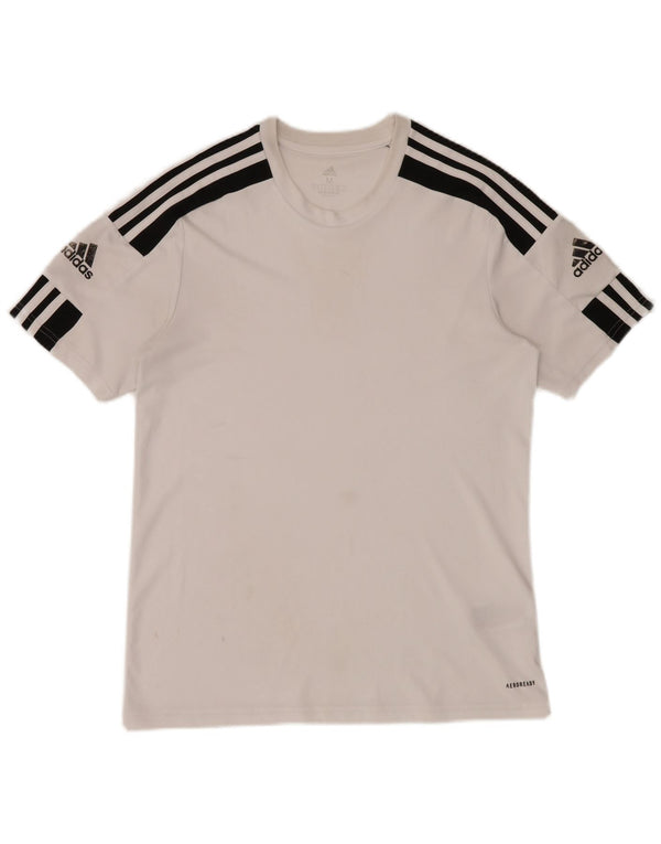 Adidas Mens Aeroready T-Shirt Top Medium White Colourblock Polyester