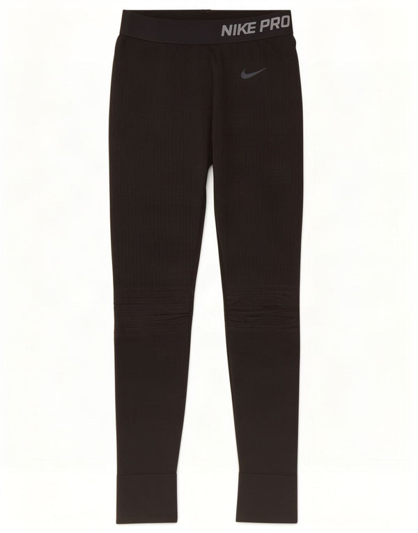 Женские леггинсы с рисунком Nike UK 10, маленькие черные полиэстер