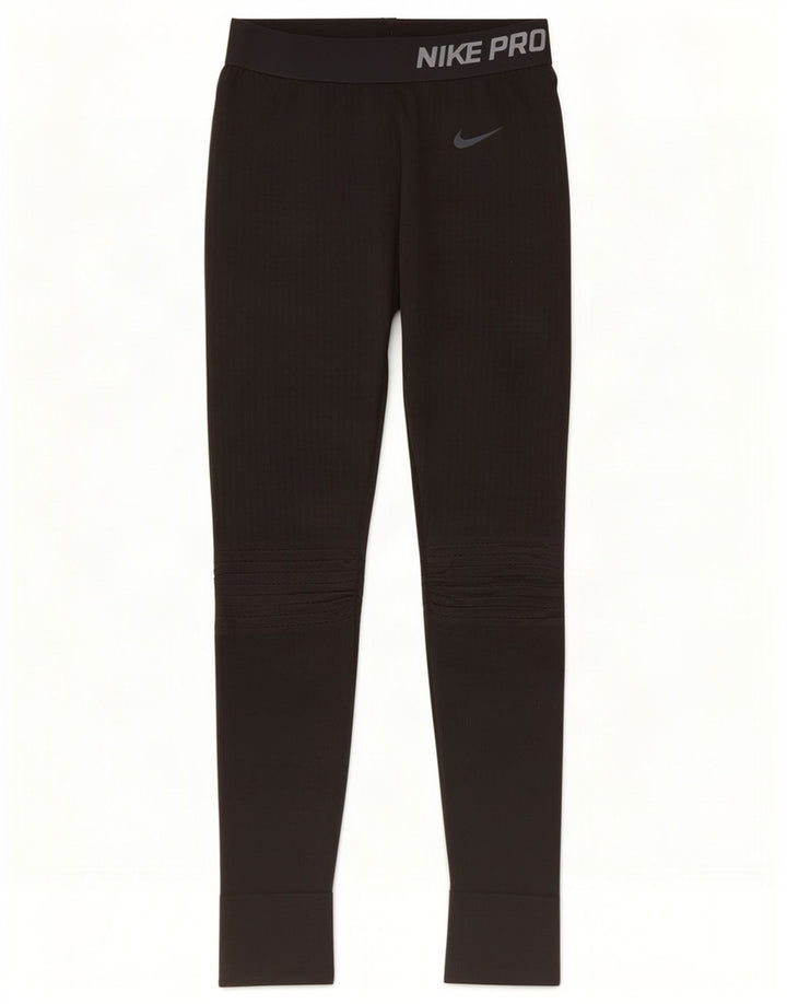 Женские леггинсы с рисунком Nike UK 10, маленькие черные полиэстер