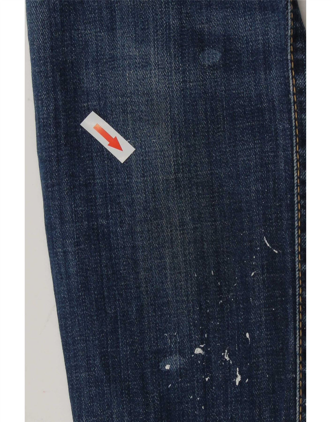 Dsquared2 Женские потертые узкие джинсы IT 42 Medium W30 L27 Синие пятнистые