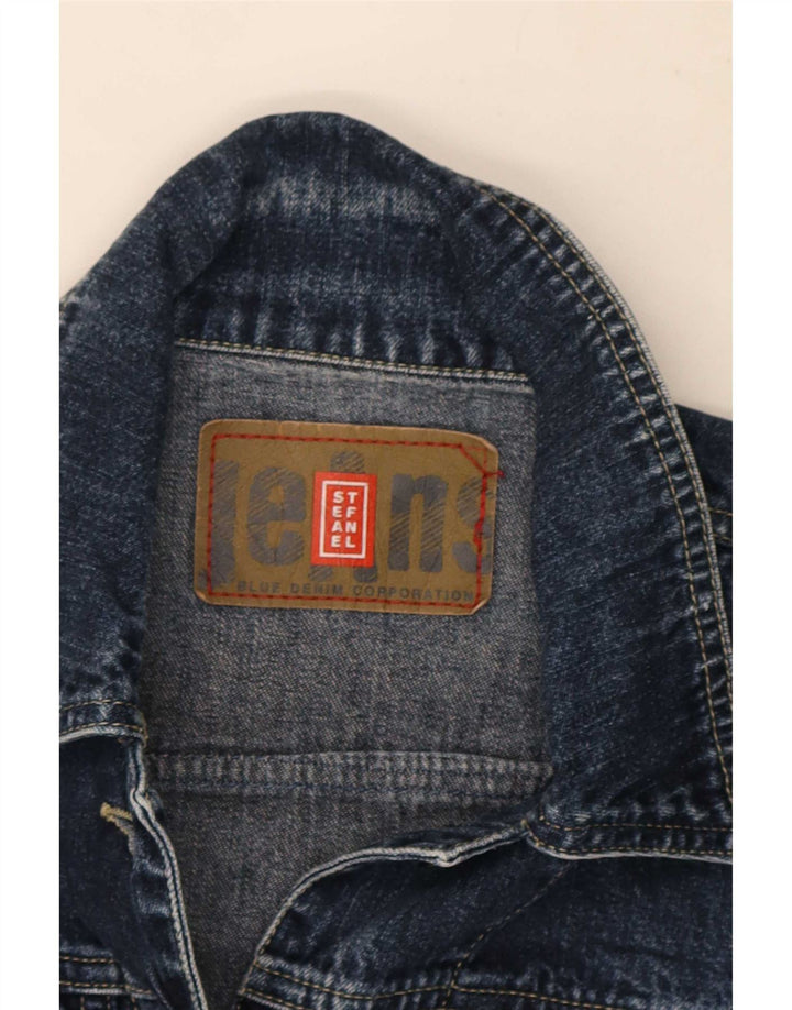 Женская укороченная джинсовая куртка Stefanel UK 12 Medium Navy Blue