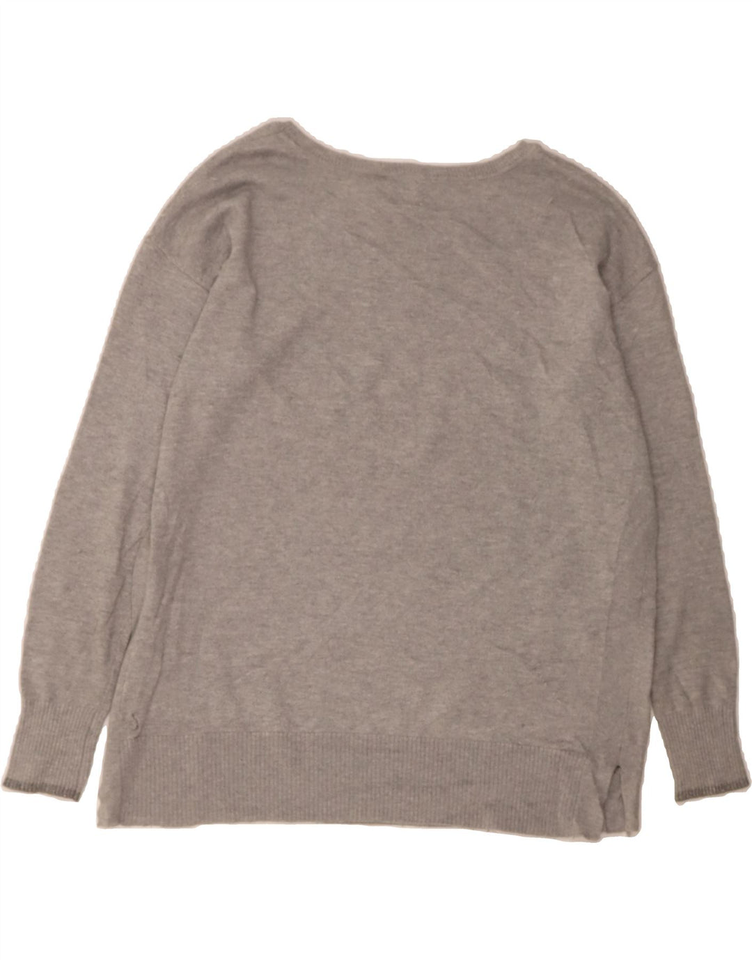 JOULES Womens Oversized Boat Neck Jumper Sweater UK 8 Small Grey Polyester Vintage Joules and Second-Hand Joules from Messina Hembry 