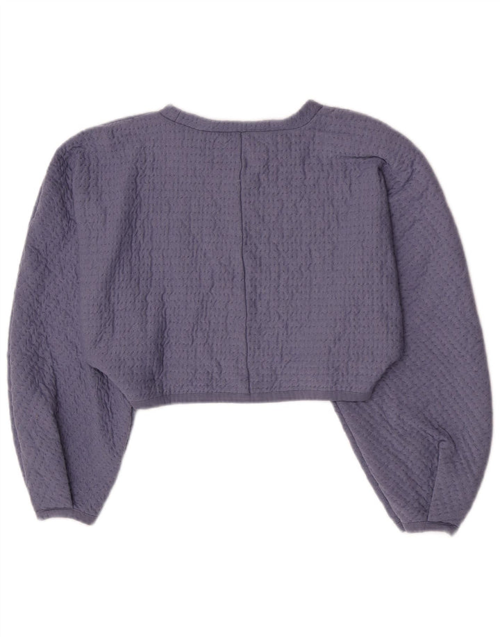 Женская укороченная блузка Zara UK 14, большая фиолетовая