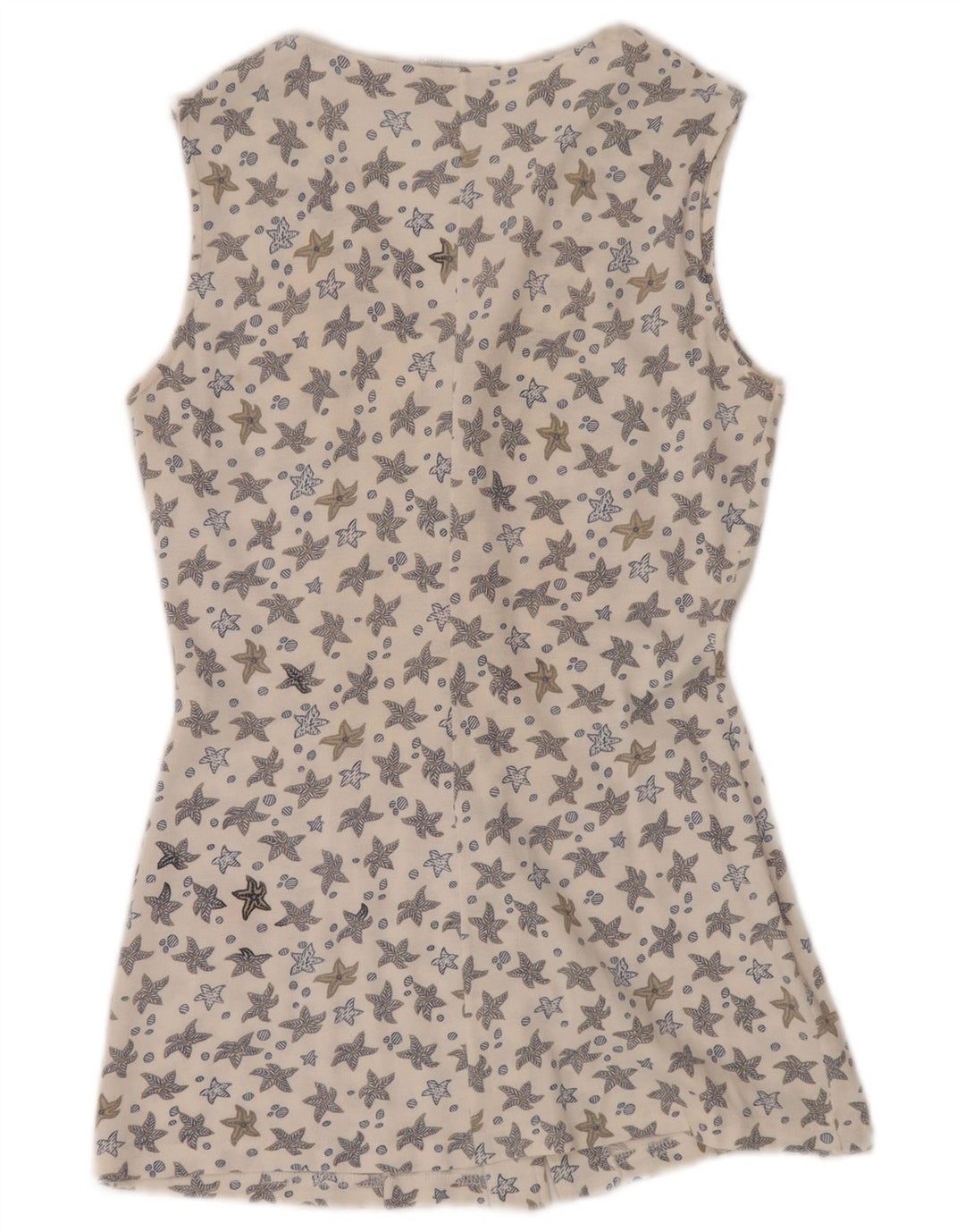 Женское платье-рубашка без рукавов FILA IT 44, средний размер, белый хлопок с цветочным принтом