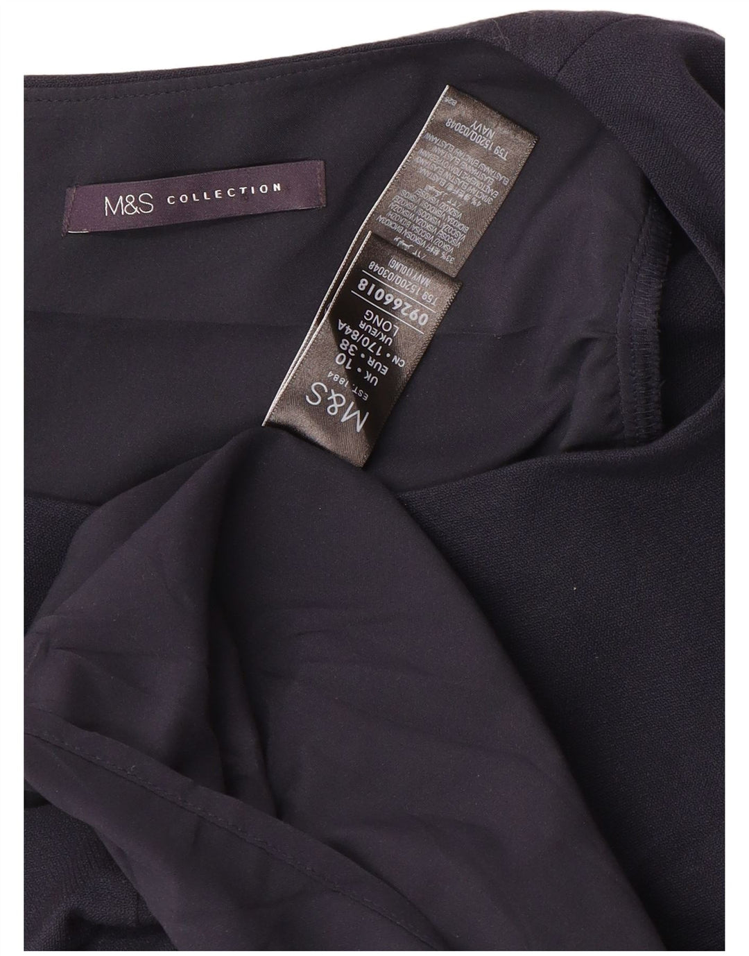 Женское облегающее платье Marks & Spencer UK 10, маленькое темно-синее полиэстер