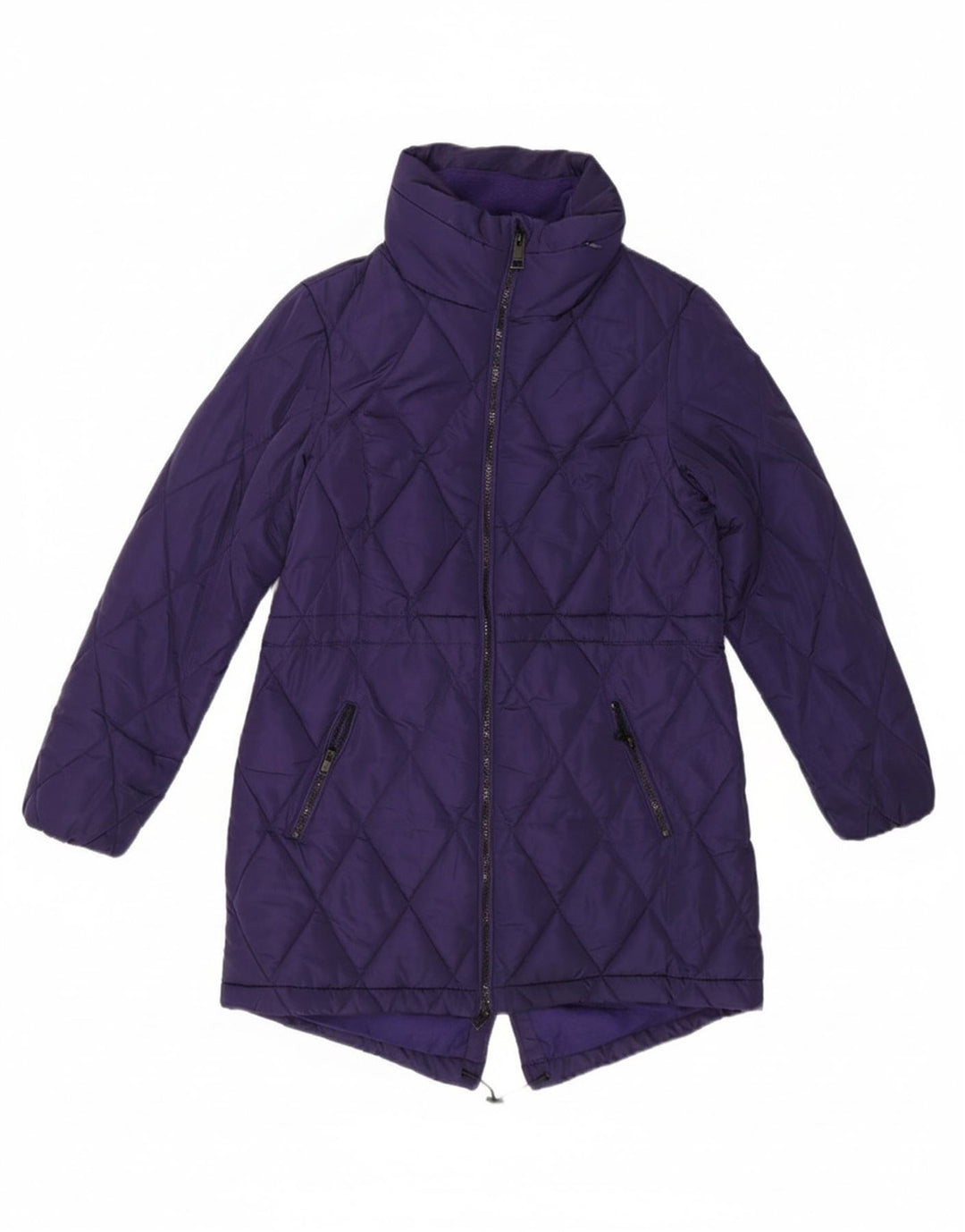 MARKS & SPENCER Womens Quilted Windbreaker Coat UK 12 Medium  Navy Blue