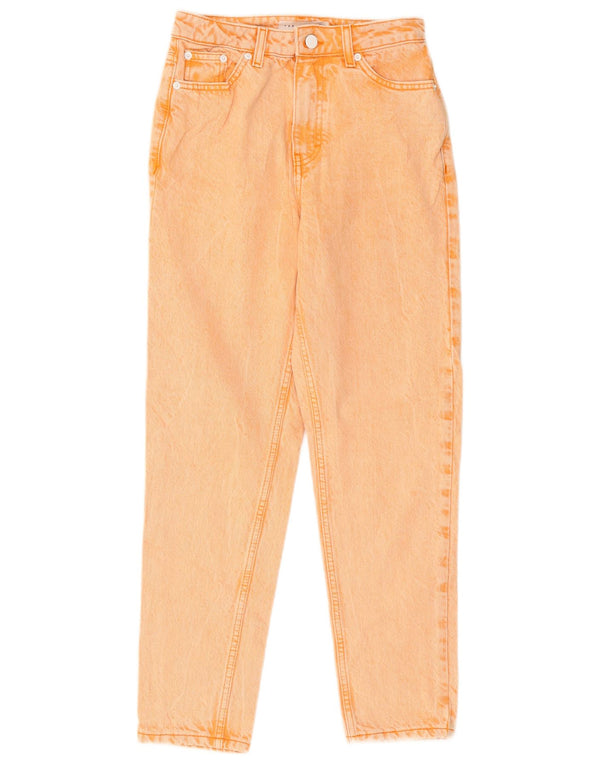 Topshop Womens Mom High Rise Tapered Jeans W26 L27 Orange