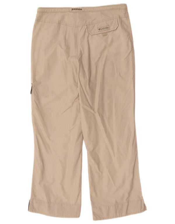 Женские укороченные брюки карго с широкими штанинами Columbia, маленькие W27 L24, бежевый хлопок