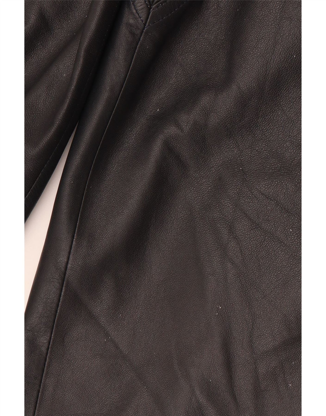 VINTAGE Womens Leather Jacket UK 8 Small Grey Vintage Vintage and Second-Hand Vintage from Messina Hembry 