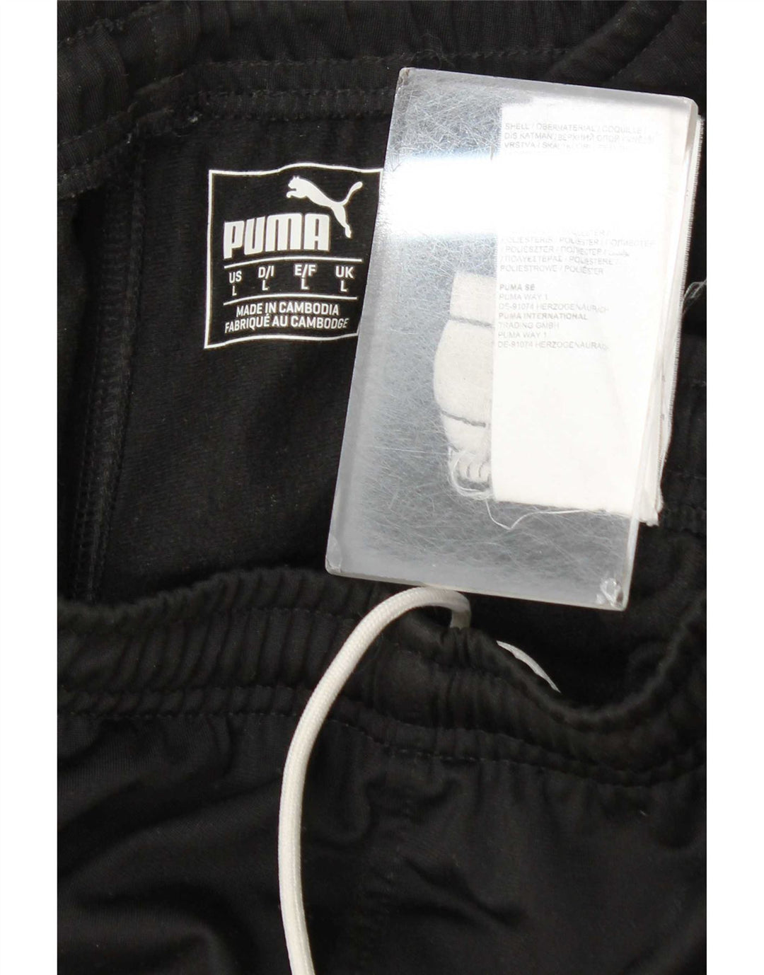 Мужские спортивные брюки Puma, джоггеры, большие черные, полиэстер