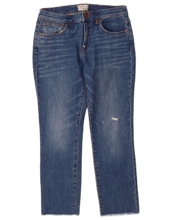 Женские потертые узкие джинсы-бойфренды J. Crew W28 L26 синие