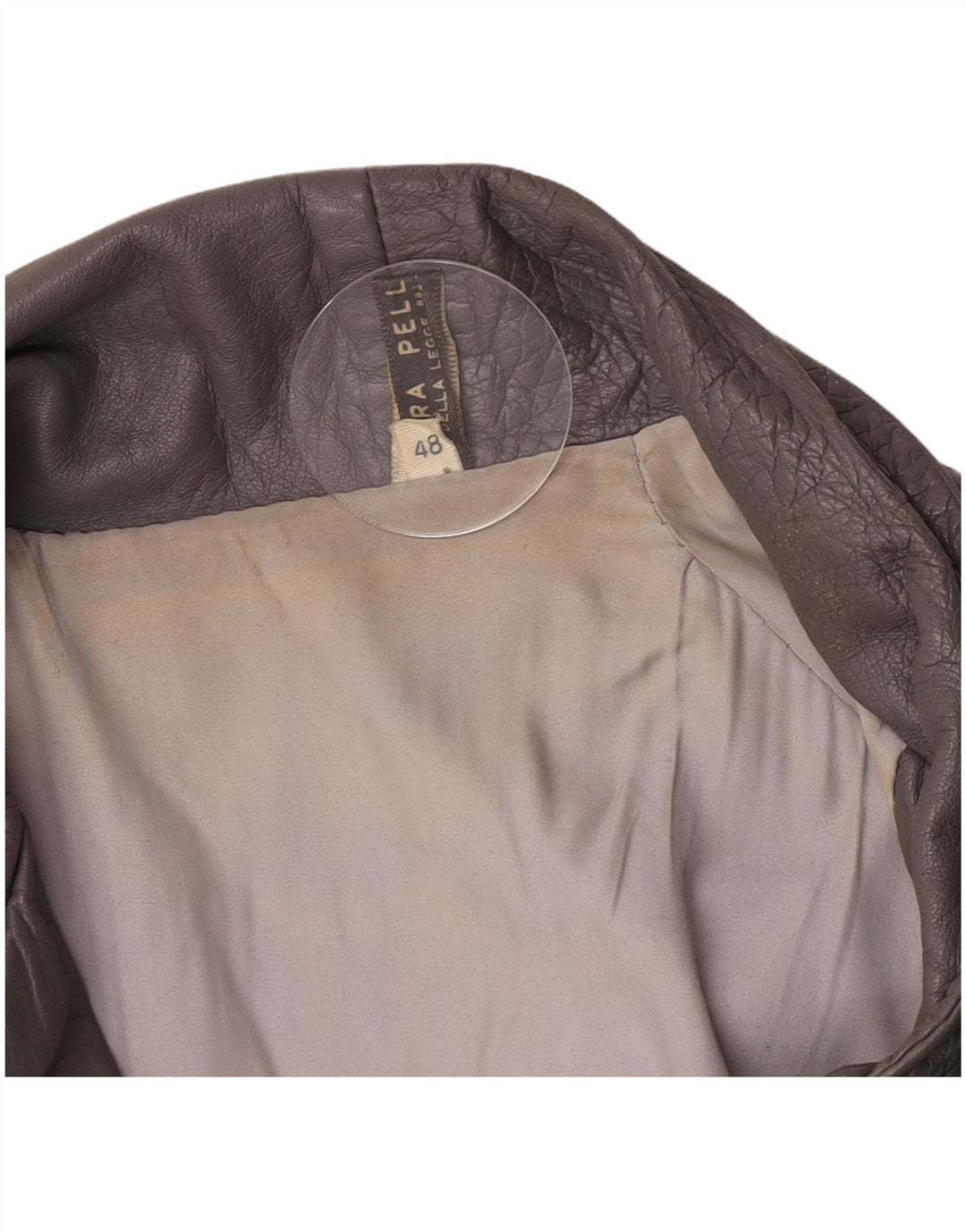 Винтажная мужская кожаная куртка IT 48 Medium Grey Leather