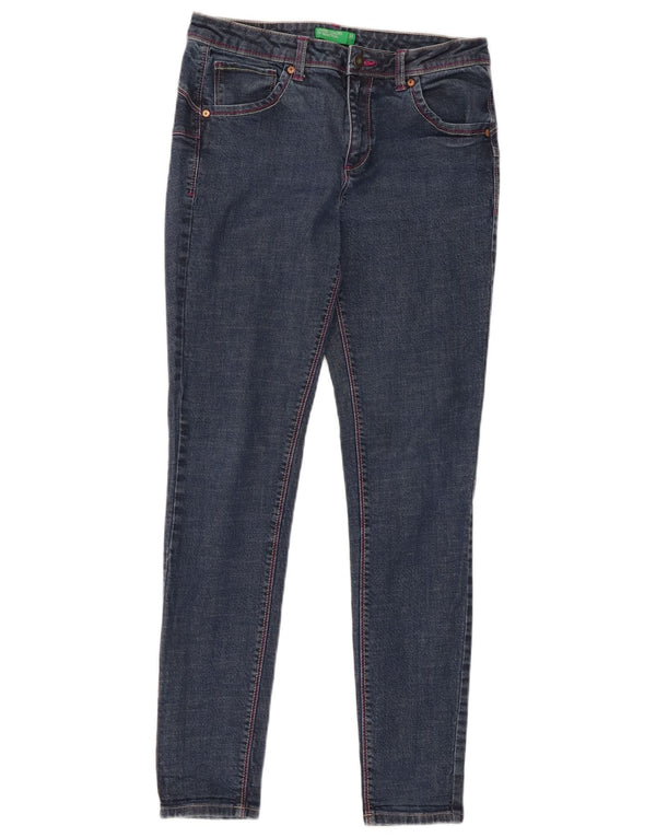 Женские джинсы скинни Benetton W31 L30, темно-синий, хлопок