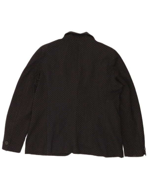 TRUSSARDI JEANS Женский пиджак на 1 пуговице IT 44 Средний Черный В Пятно