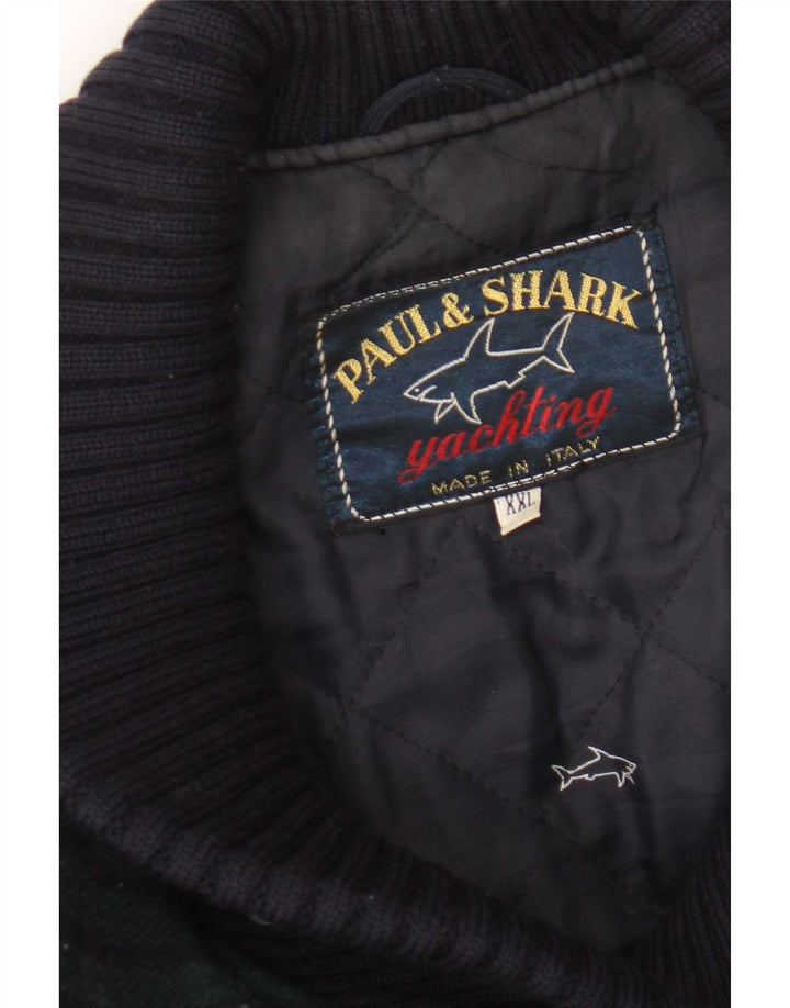 Женское пальто Paul & Shark UK 20 2XL Темно-синее в клетку