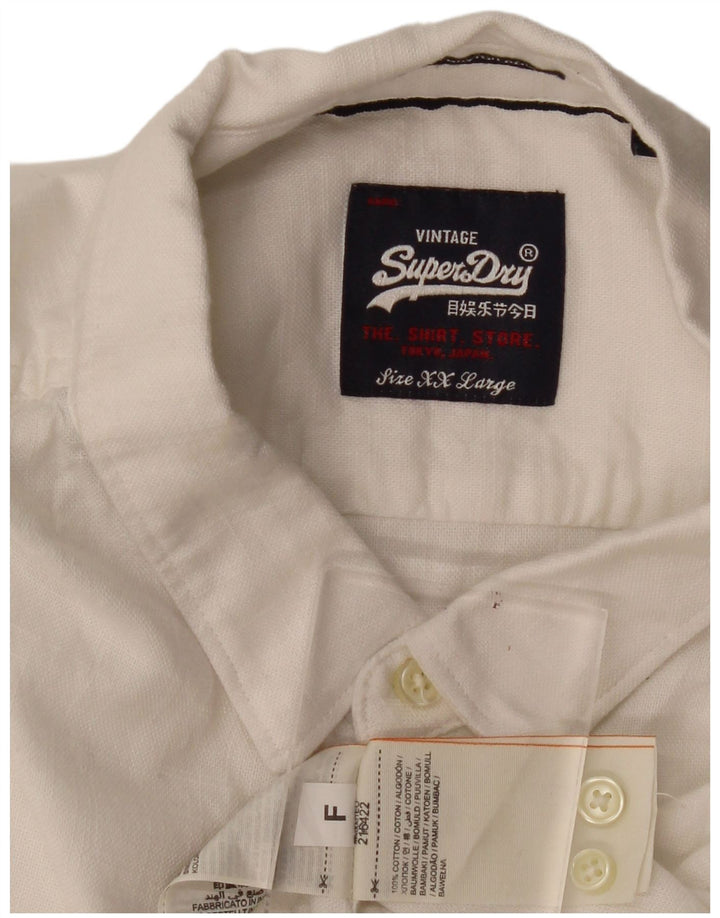 Мужская рубашка Superdry 2XL, белый хлопок