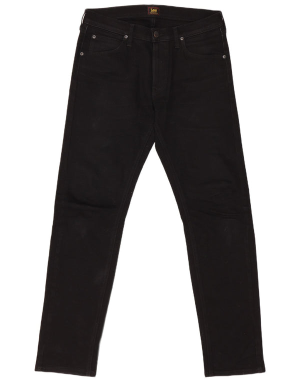 Джинсы Lee Mens Daren Zip Fly Slim W31 L32, черные хлопковые 80-е