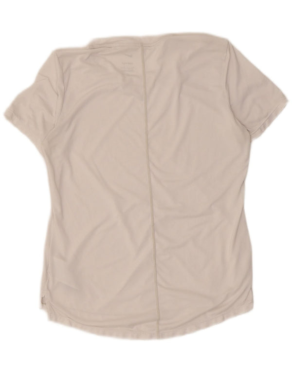 Женская футболка Nike Dri Fit Top UK 10, маленькая, белый полиэстер