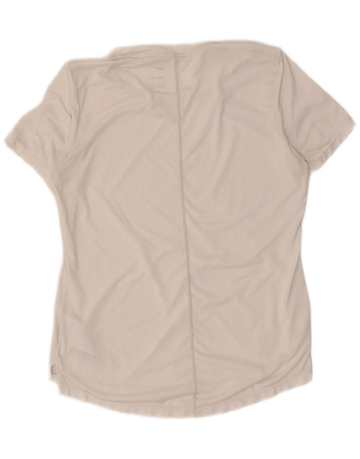 Женская футболка Nike Dri Fit Top UK 10, маленькая, белый полиэстер