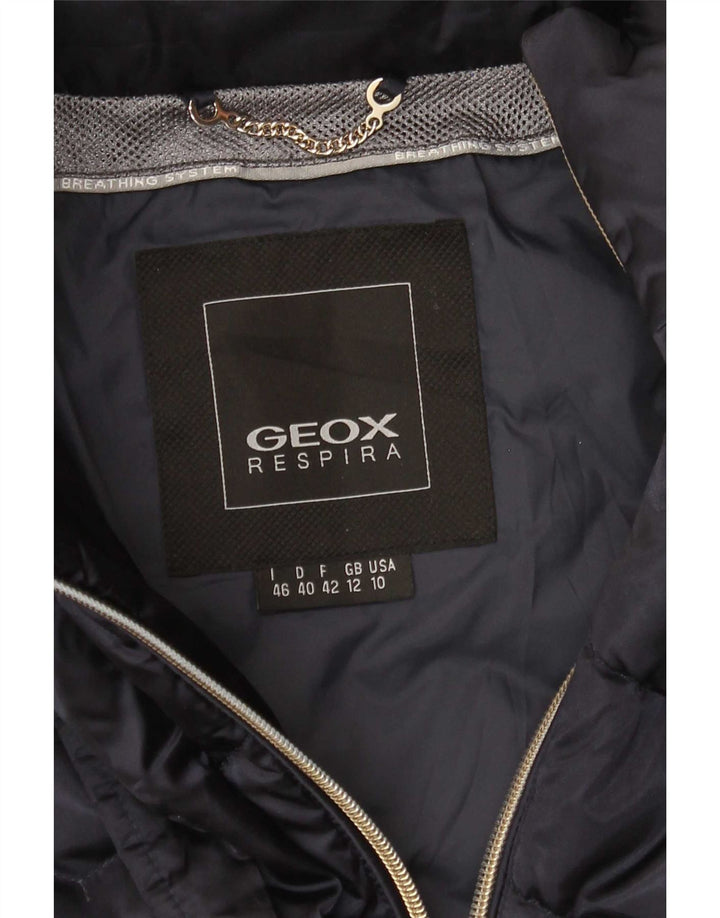 Женская стеганая куртка Geox Respira UK 12, средний темно-синий