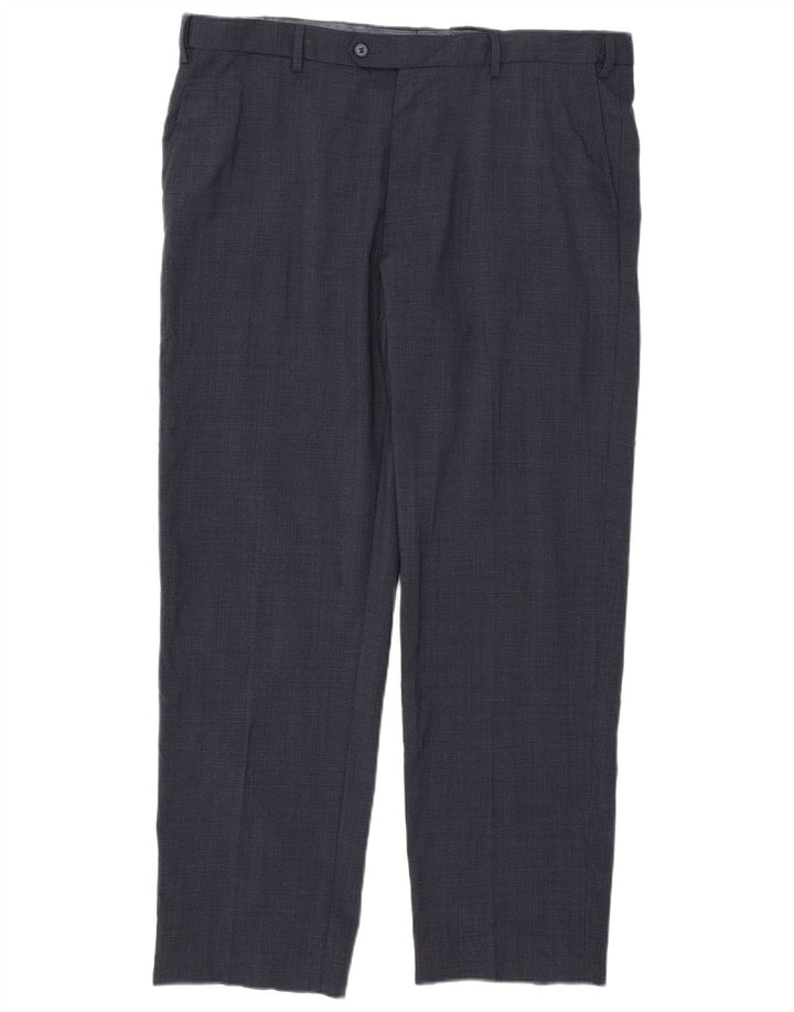 Мужские прямые классические брюки Marks & Spencer W40 L31 темно-синие