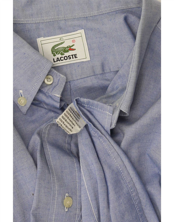 Мужская рубашка Lacoste, размер 45 XL, синяя, хлопок