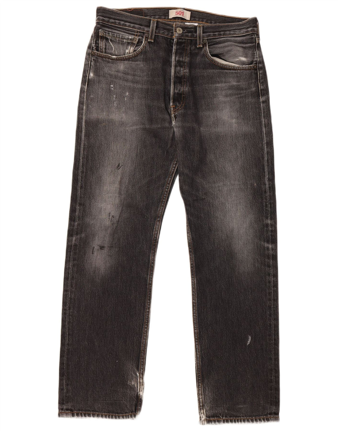 Мужские прямые джинсы LEVI'S 501 W32 L32, черный хлопок