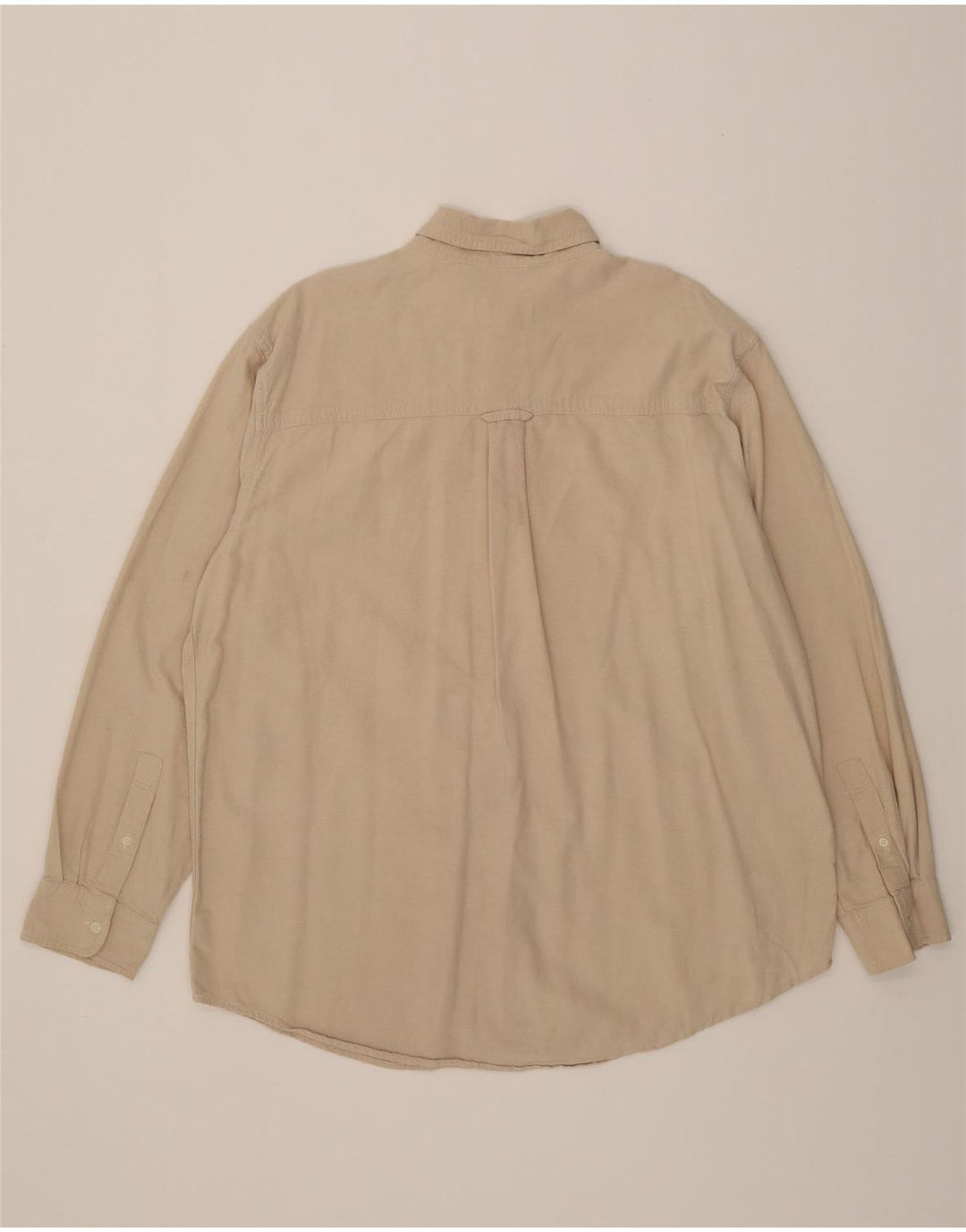 CHAPS Mens Big & Tall Shirt XL Beige Cotton Vintage Chaps and Second-Hand Chaps from Messina Hembry 